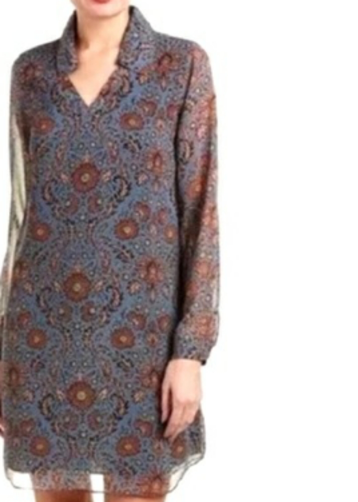 Cabi Provencial ling sleeve floral Shift dress